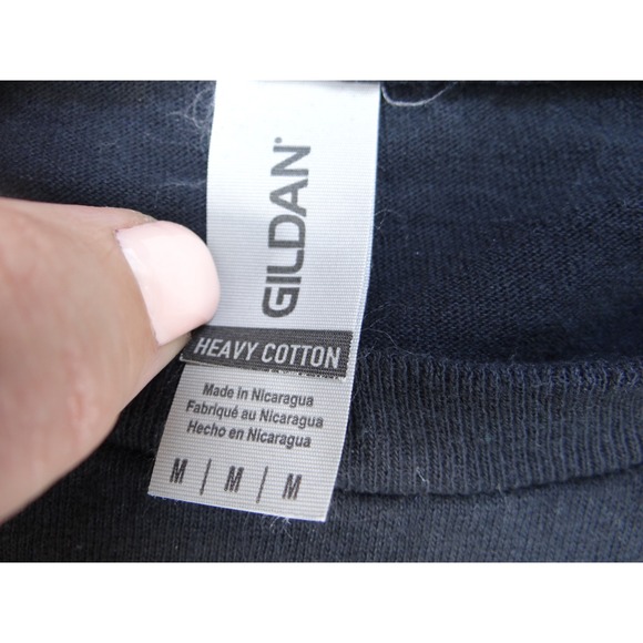 Gildan Heavy Cotton Black Malt Whiskey Graphic T-Shirt Men's Medium - Picture 3 of 7